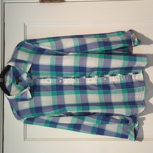 Talbots Women's Plaid Long Sleeve Button Up Shirt XLp
